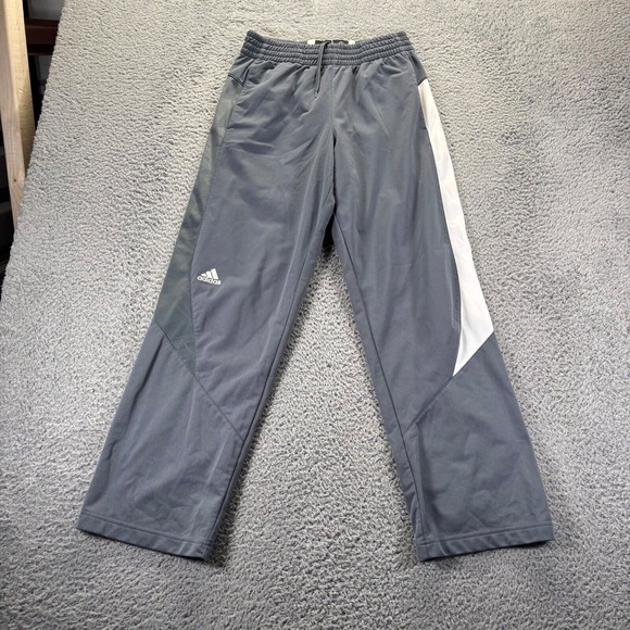 Vintage Adidas Track Pants Mens Medium Gray Polyester Basketball
